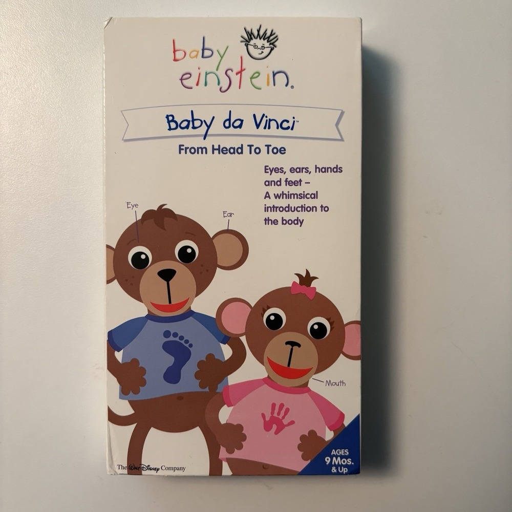 Baby Einstein Baby Da Vinci From Head to Toe VHS Tape 2004 Educational RARE OOP